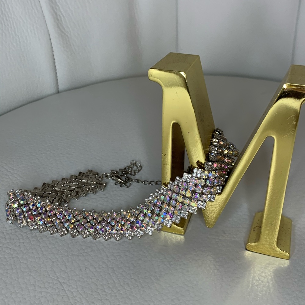 RHINESTONE CHOKER NECKLACE